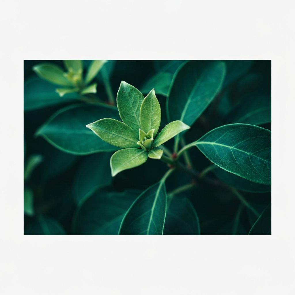 Abstrakte Darstellung natürlicher Texturen und botanischer Elemente